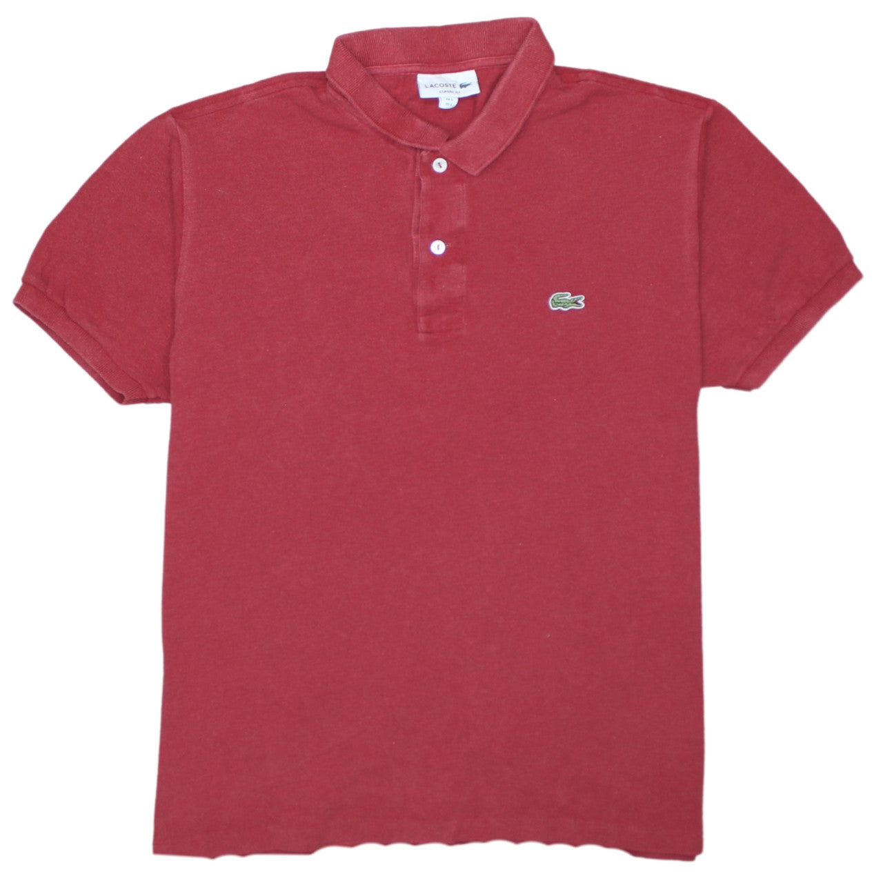 Lacoste Mens Red Classic Fit Cotton Polo Shirt Size L