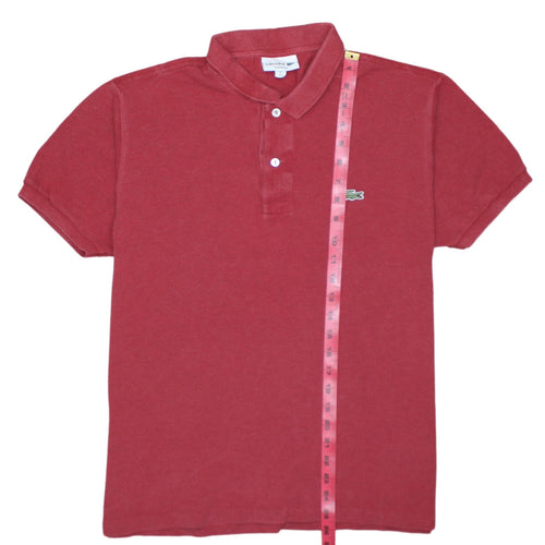 Lacoste Mens Red Classic Fit Cotton Polo Shirt Size L
