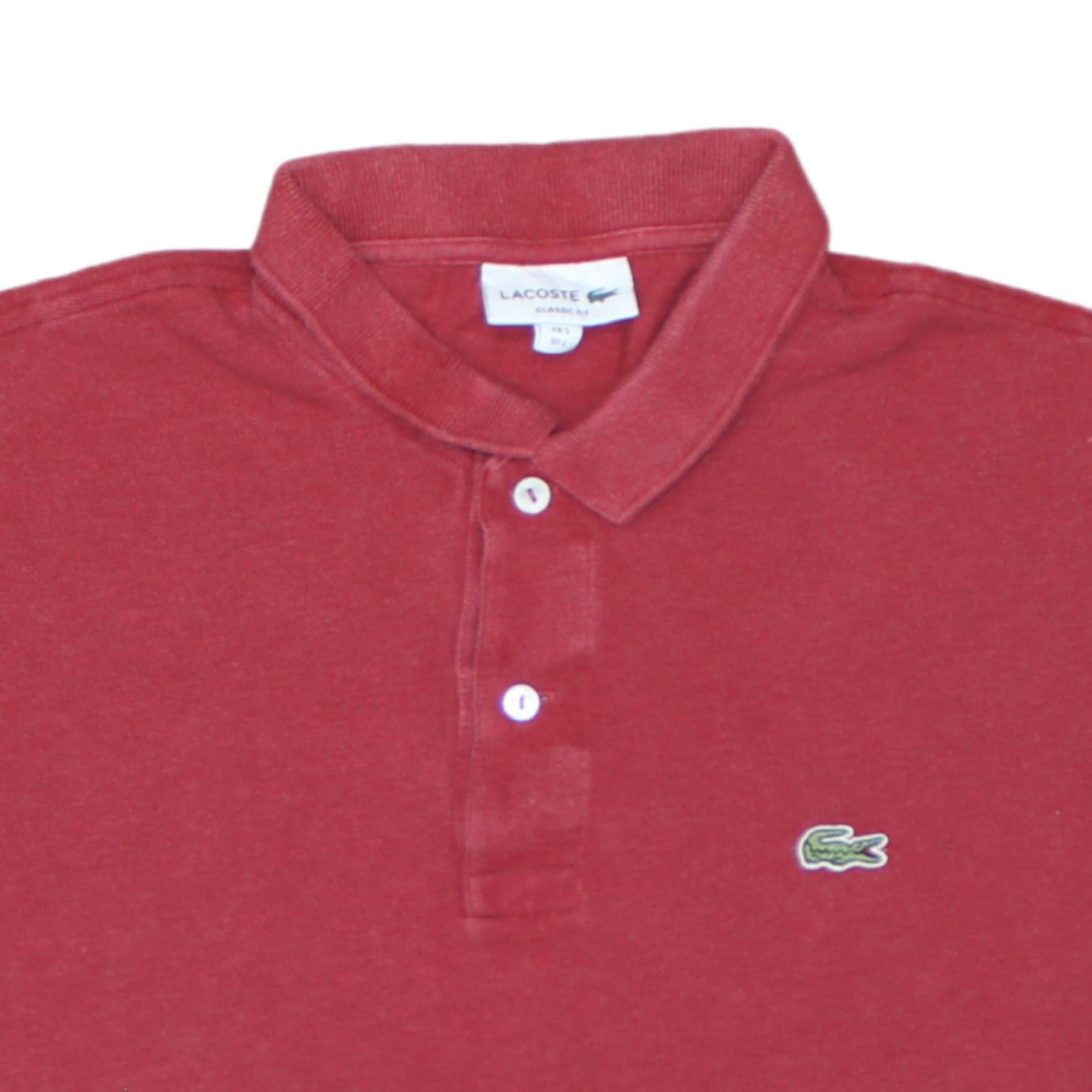 Lacoste Mens Red Classic Fit Cotton Polo Shirt Size L