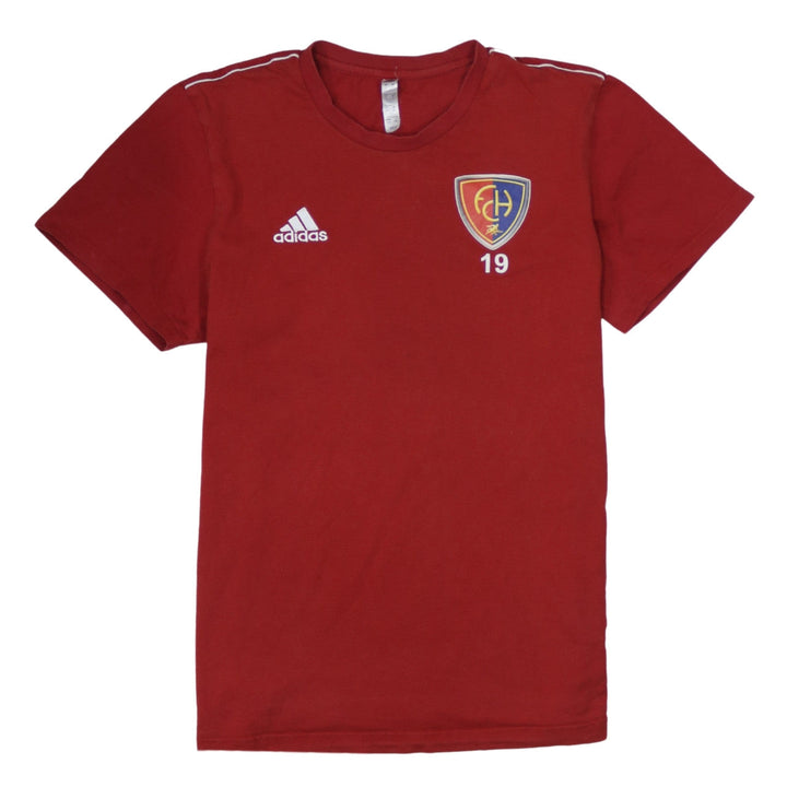 Adidas Men's Red Sports T-Shirt L Short Sleeve Crew Neck