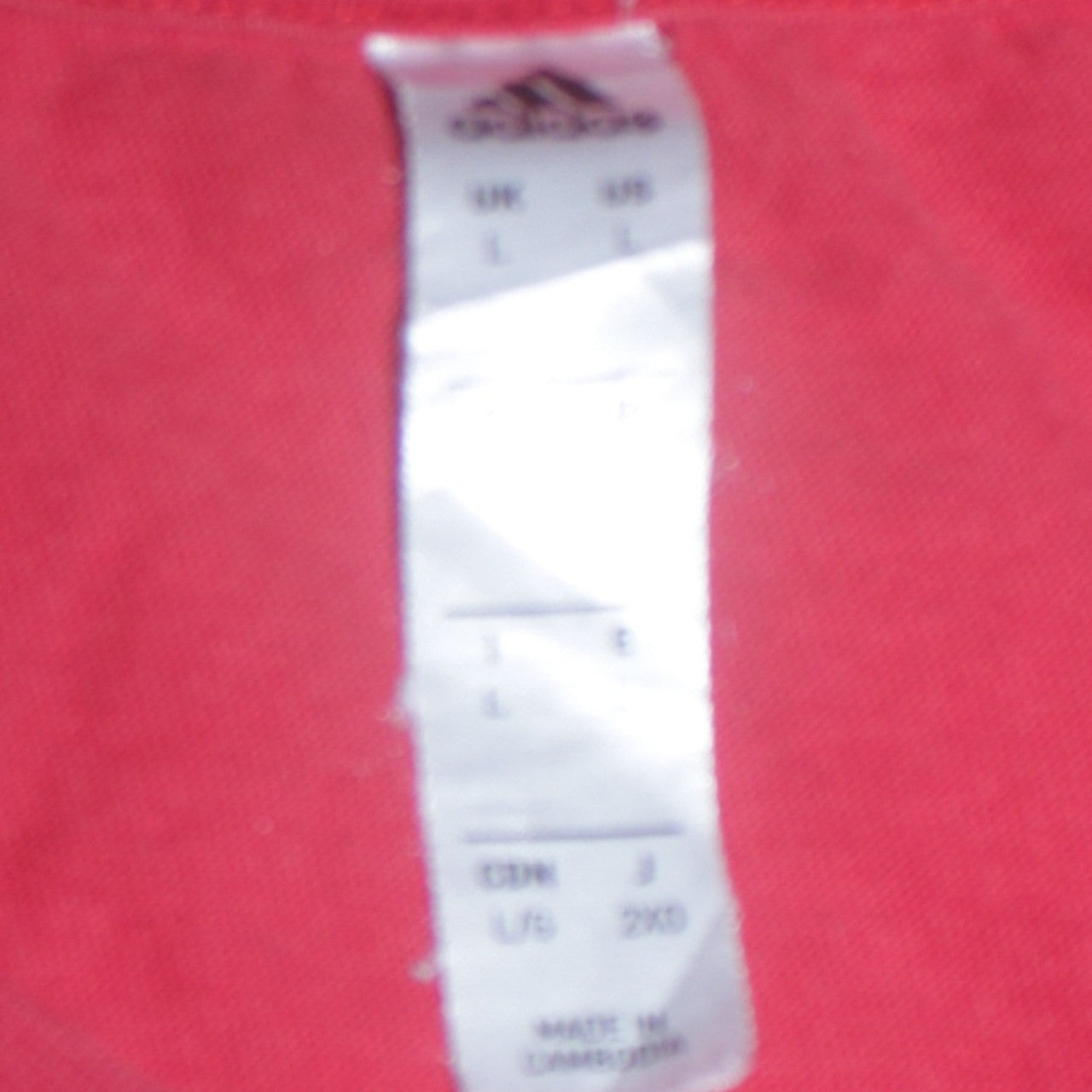 Adidas Men's Red Sports T-Shirt L Short Sleeve Crew Neck