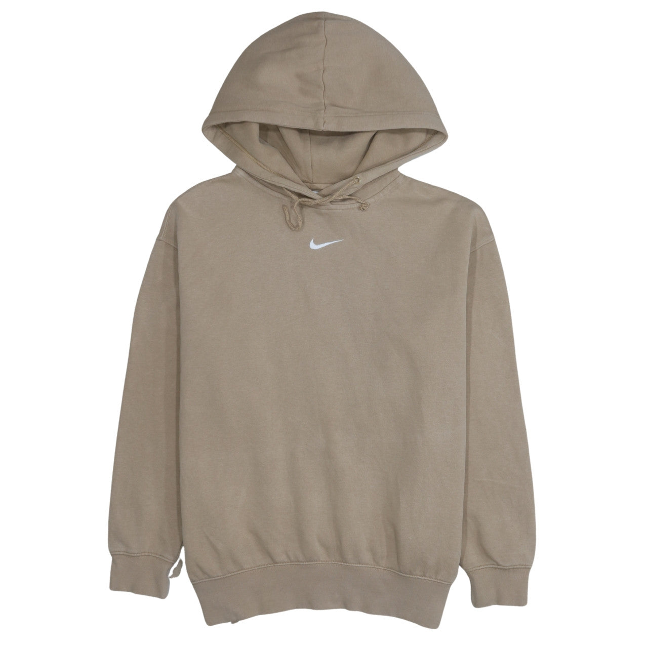 Nike Men's Beige Pullover Hoodie Small Cotton Blend Casual Style