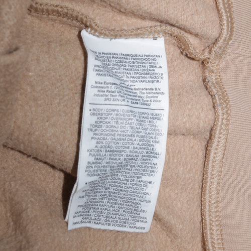 Nike Men's Beige Pullover Hoodie Small Cotton Blend Casual Style