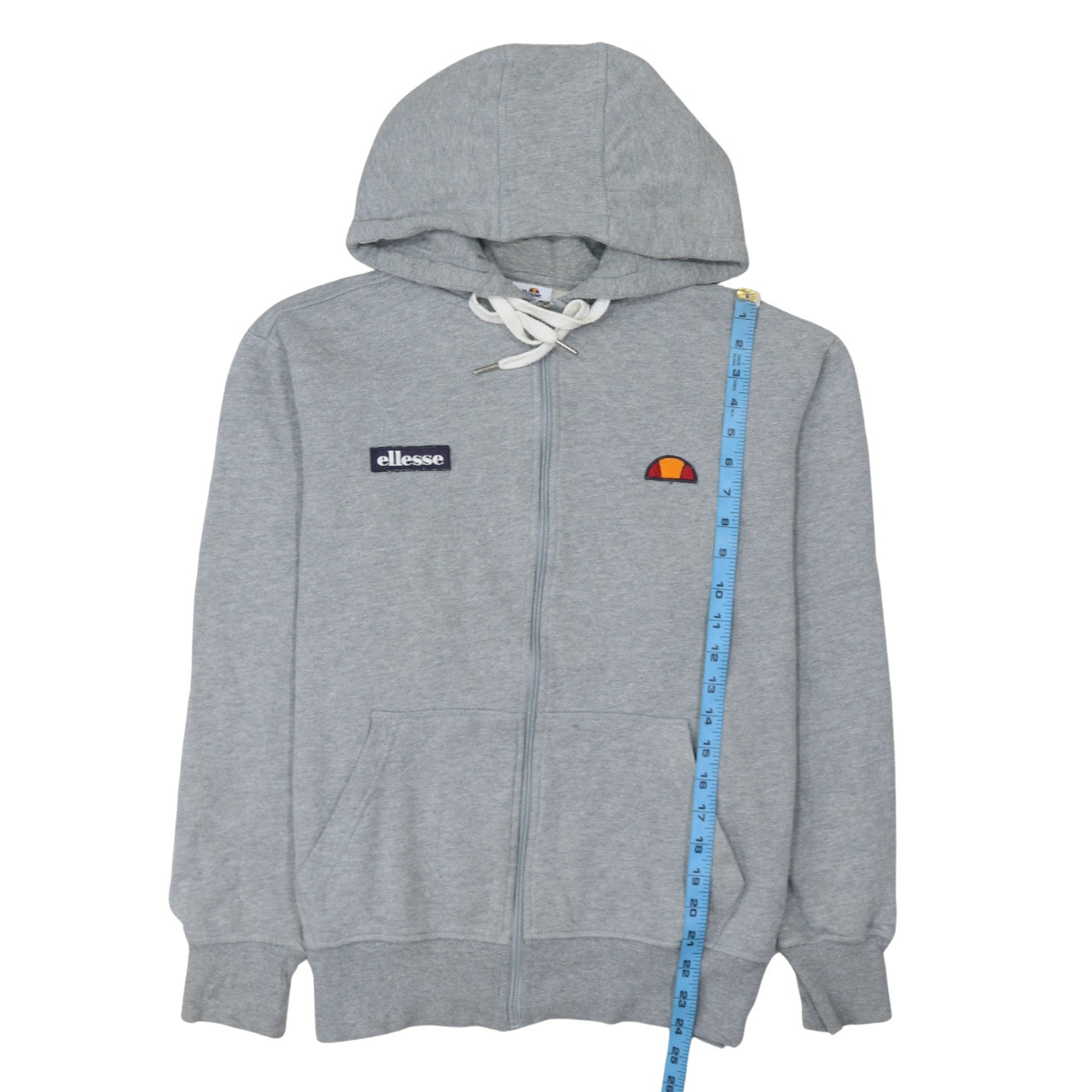 Ellesse Men's Grey Full Zip Hoodie Size M Hooded Sweatshirt