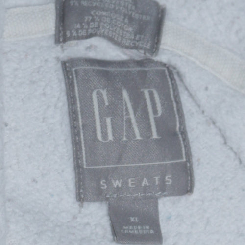 GAP Men's White Pullover Hoodie XL Logo Sweatshirt