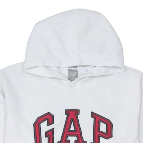 GAP Men's White Pullover Hoodie XL Logo Sweatshirt