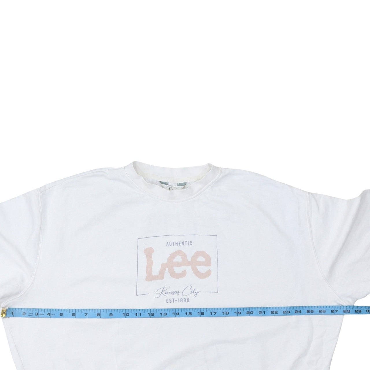 Lee Womens White Cotton Relaxed Fit Logo Sweatshirt L