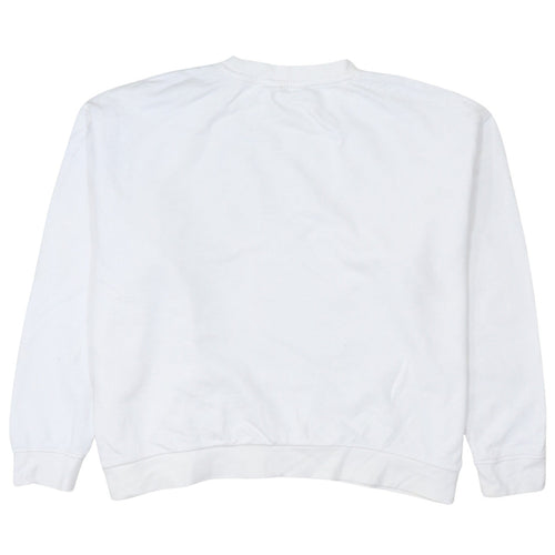 Lee Womens White Cotton Relaxed Fit Logo Sweatshirt L