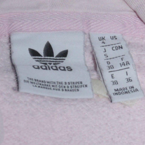 Adidas Women Pink Pullover Hoodie Sweatshirt Size 14 Regular