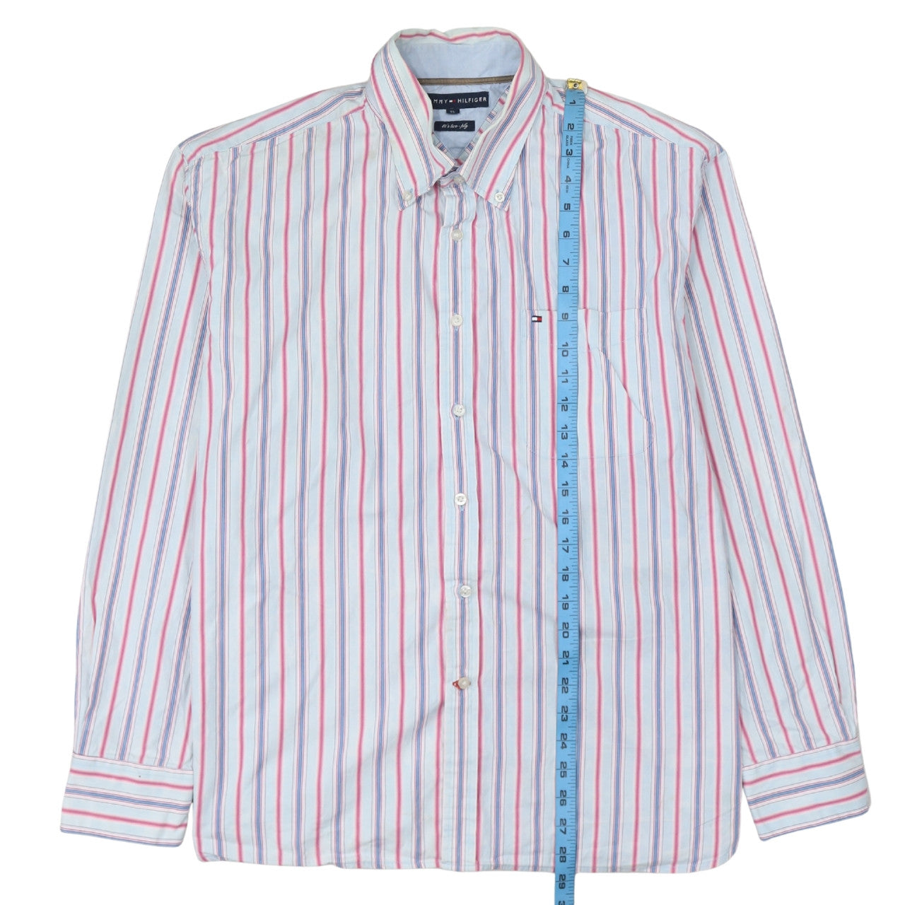 Tommy Hilfiger Men's Multicoloured XL Button-Down Stripe Shirt