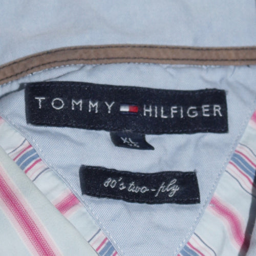 Tommy Hilfiger Men's Multicoloured XL Button-Down Stripe Shirt