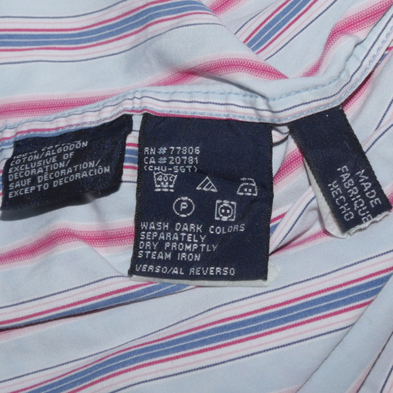 Tommy Hilfiger Men's Multicoloured XL Button-Down Stripe Shirt