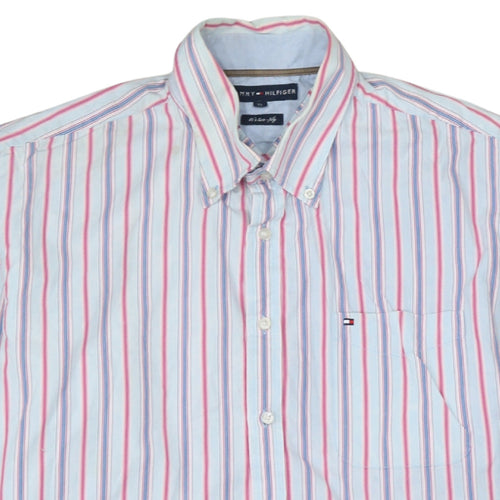 Tommy Hilfiger Men's Multicoloured XL Button-Down Stripe Shirt