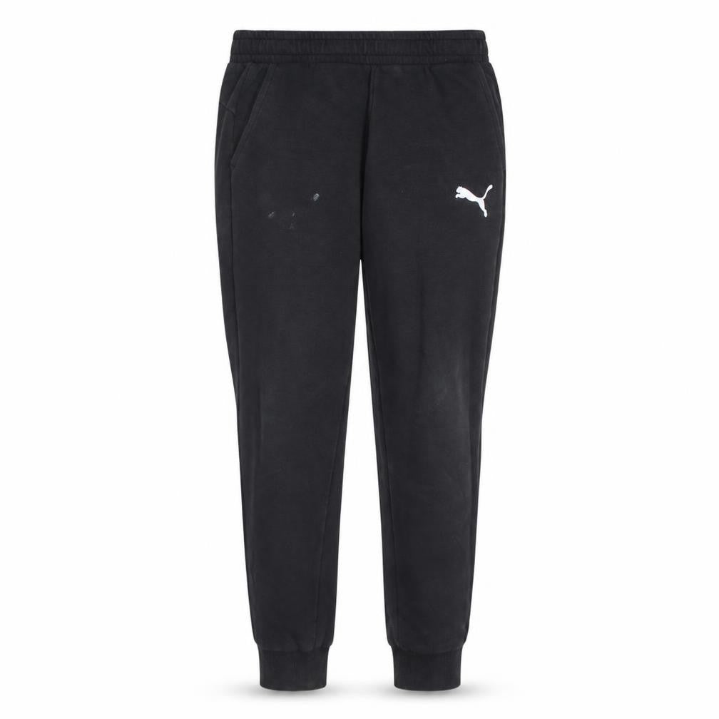 Front view of Puma Men Black M Jogger Sweatpants Tapered Fit Activewear