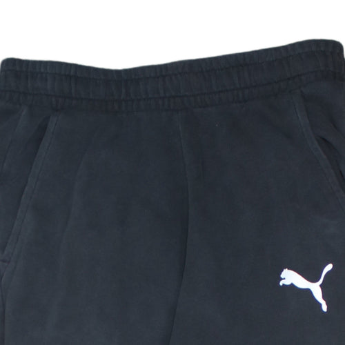 Puma Men’s Black Jogger Sweatpants M Regular Fit Activewear Trousers