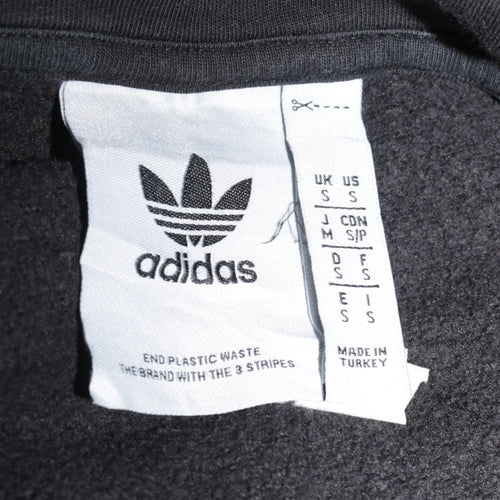 Adidas Men's Black Pullover Hoodie Small Logo Fleece Sweatshirt