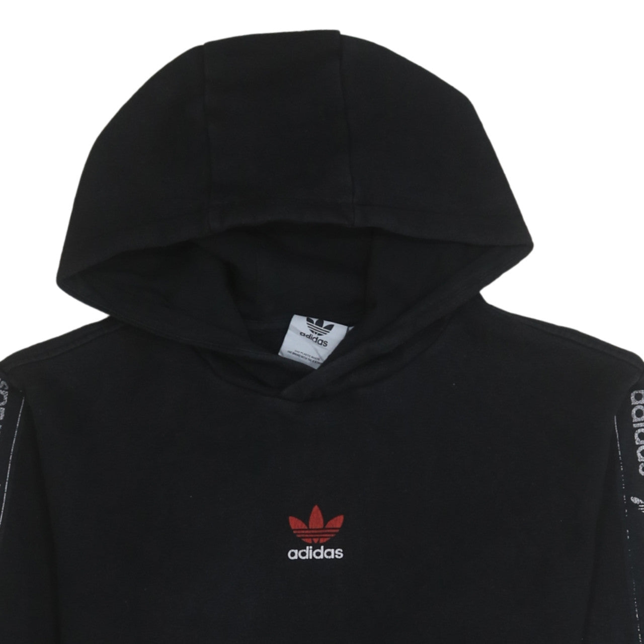 Adidas Men's Black Pullover Hoodie Small Logo Fleece Sweatshirt