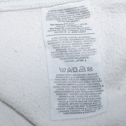 Nike Men's White Small Crew Neck Pullover Sweatshirt