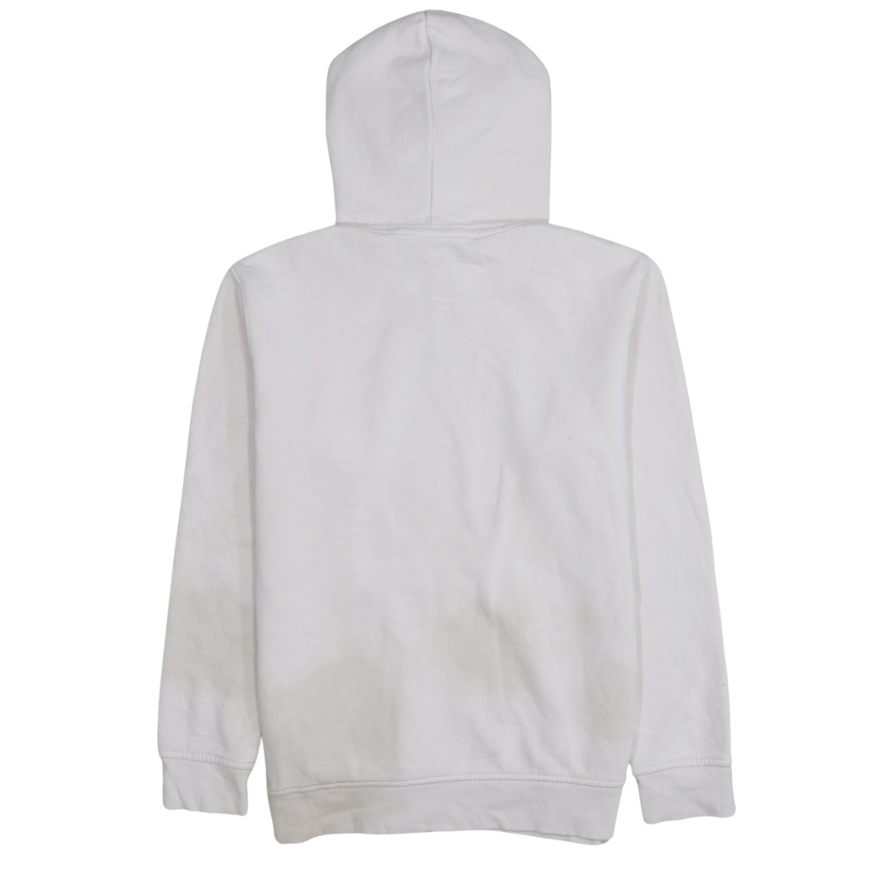 Adidas Men White Pullover Hoodie Small Logo Fleece Sweatshirt