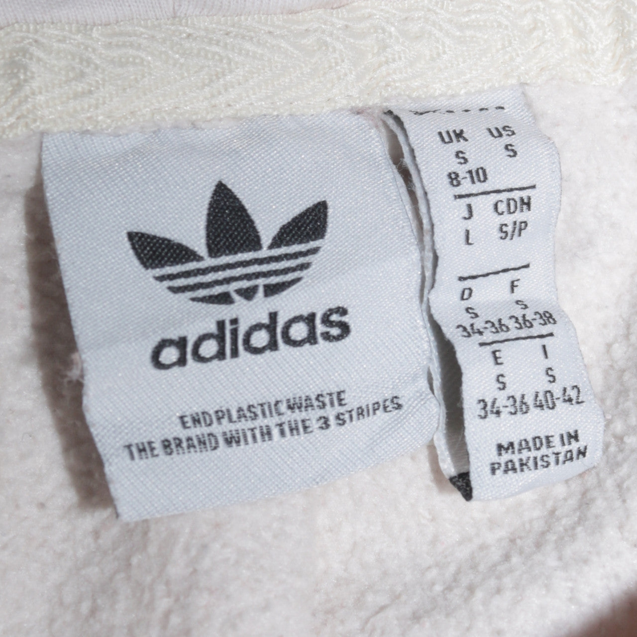 Adidas Men White Pullover Hoodie Small Logo Fleece Sweatshirt