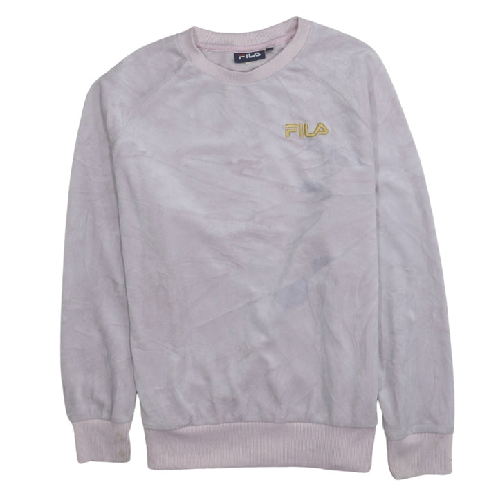 Fila Women’s Pink Crew Neck Sweatshirt Small Logo Pullover