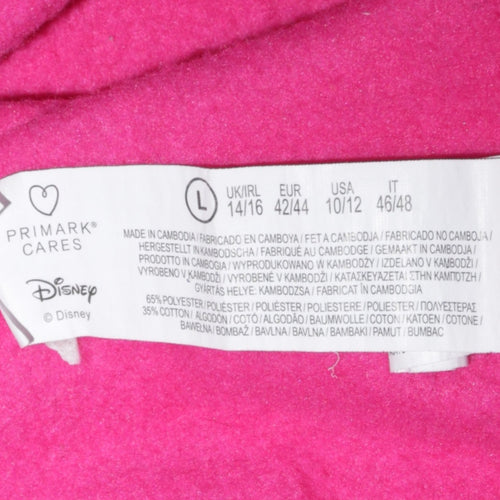 Disney Women Pink Stitch Sweatshirt Size L 14/16 Pullover