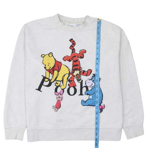 Disney Women Beige Winnie the Pooh Graphic Pullover Sweatshirt Size 12