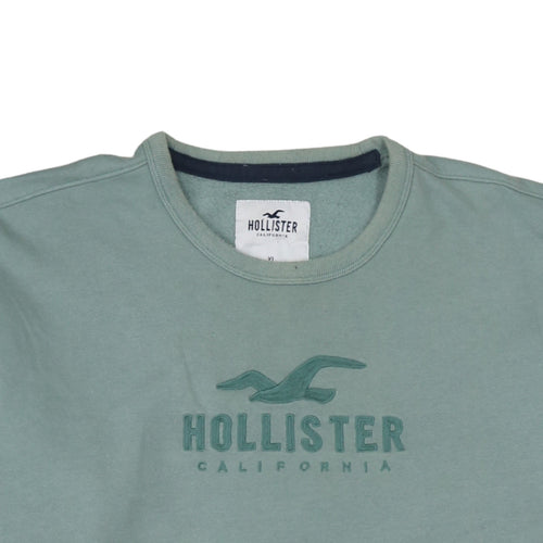 Hollister Women’s Green XL Crew Neck Pullover Sweatshirt