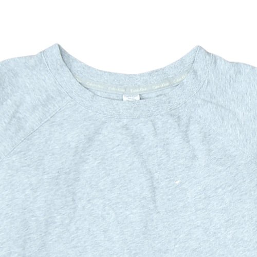 Calvin Klein Women Grey Pullover Sweatshirt Size M Cotton Blend