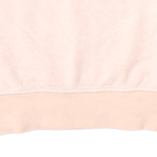 Adidas Girls Pink & White Logo Colourblock Crew Neck Sweatshirt 12 Years