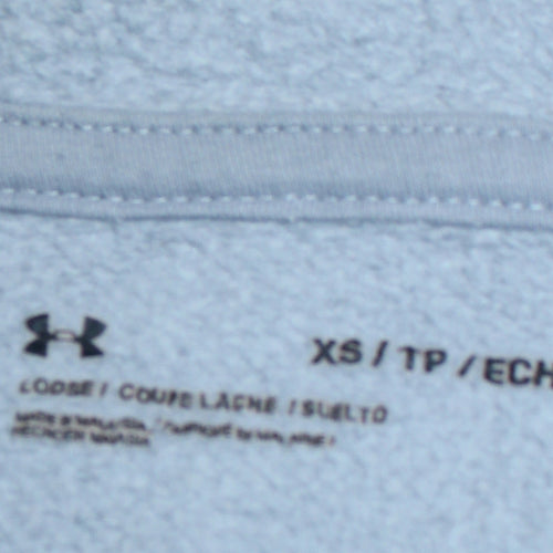 Under Armour Boys Grey XS Pullover Hoodie with Logo Detail