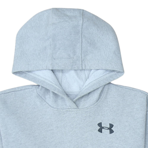 Under Armour Boys Grey XS Pullover Hoodie with Logo Detail