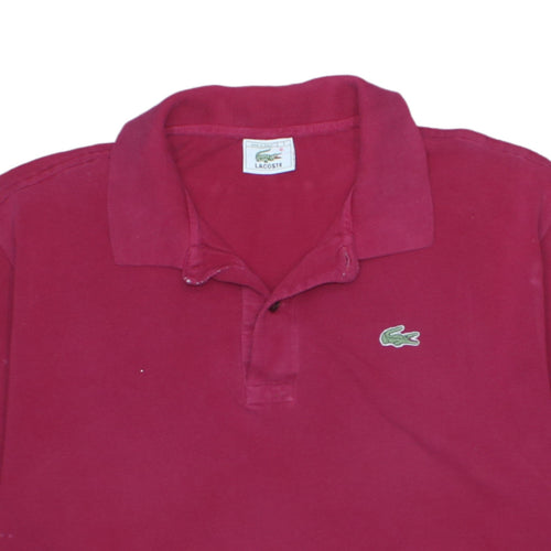 Lacoste Men Red 3XL Cotton Short Sleeve Polo Shirt