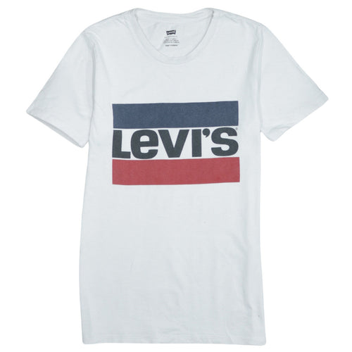 Levi's Men's White Graphic Logo T-Shirt XXS Cotton