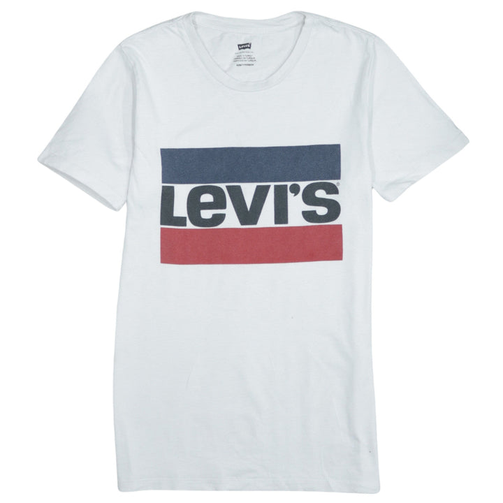Levi's Men's White Graphic Logo T-Shirt XXS Cotton