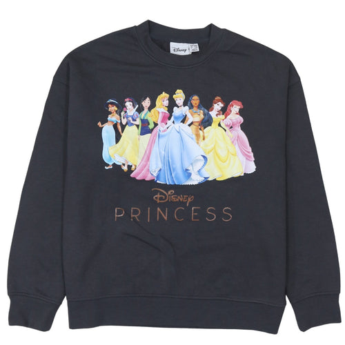 Disney Women Black Small Sweatshirt Princess Graphic Pullover