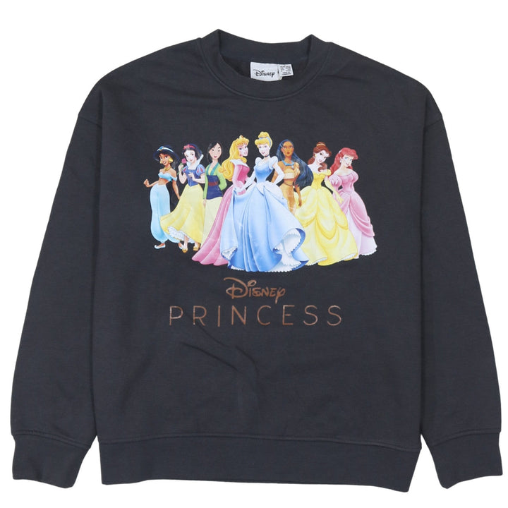Disney Women Black Small Sweatshirt Princess Graphic Pullover