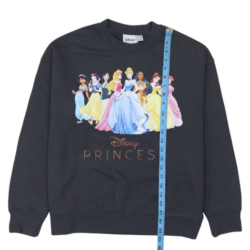 Disney Women Black Small Sweatshirt Princess Graphic Pullover