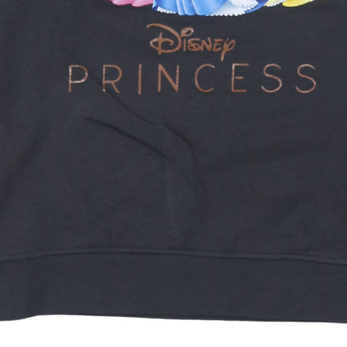 Disney Women Black Small Sweatshirt Princess Graphic Pullover