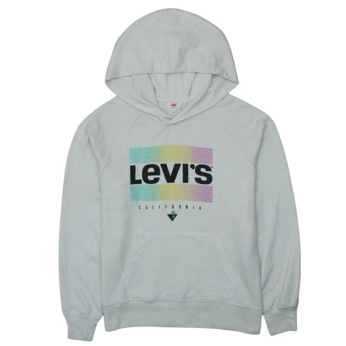 Levi's Men's White Small Pullover Hoodie with California Print