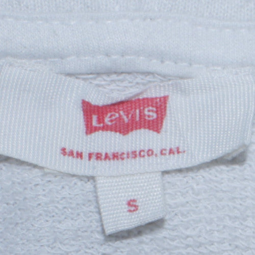 Levi's Men's White Small Pullover Hoodie with California Print