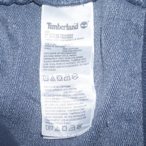 Timberland Men's Blue Full Zip Hoodie Size S Regular Fit