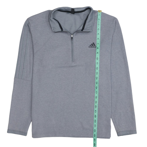Adidas Men's Grey Medium 1/2 Zip Track Jacket Lightweight
