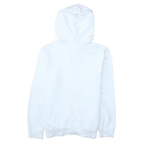 Adidas Womens White Hooded Pullover Sweatshirt Small Floral Logo