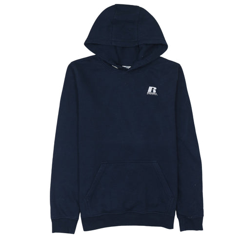 Russell Athletic Teens Blue Pullover Hoodie 14 Plus Fleece Logo