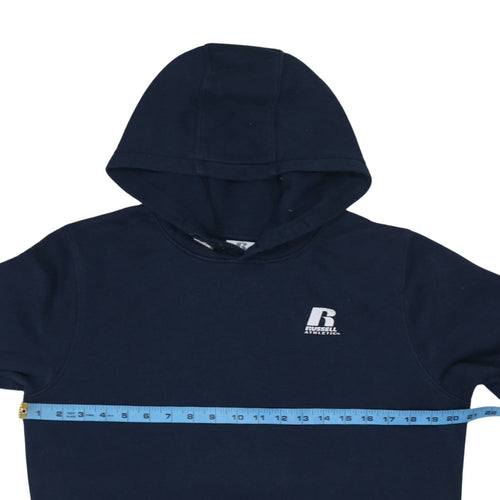 Russell Athletic Teens Blue Pullover Hoodie 14 Plus Fleece Logo