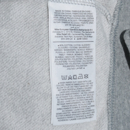 Nike Men's Grey Small Crew Neck Pullover Sweatshirt