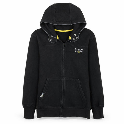 Everlast Men's Black Full Zip Hoodie S Regular Fit Fleece Jacket
