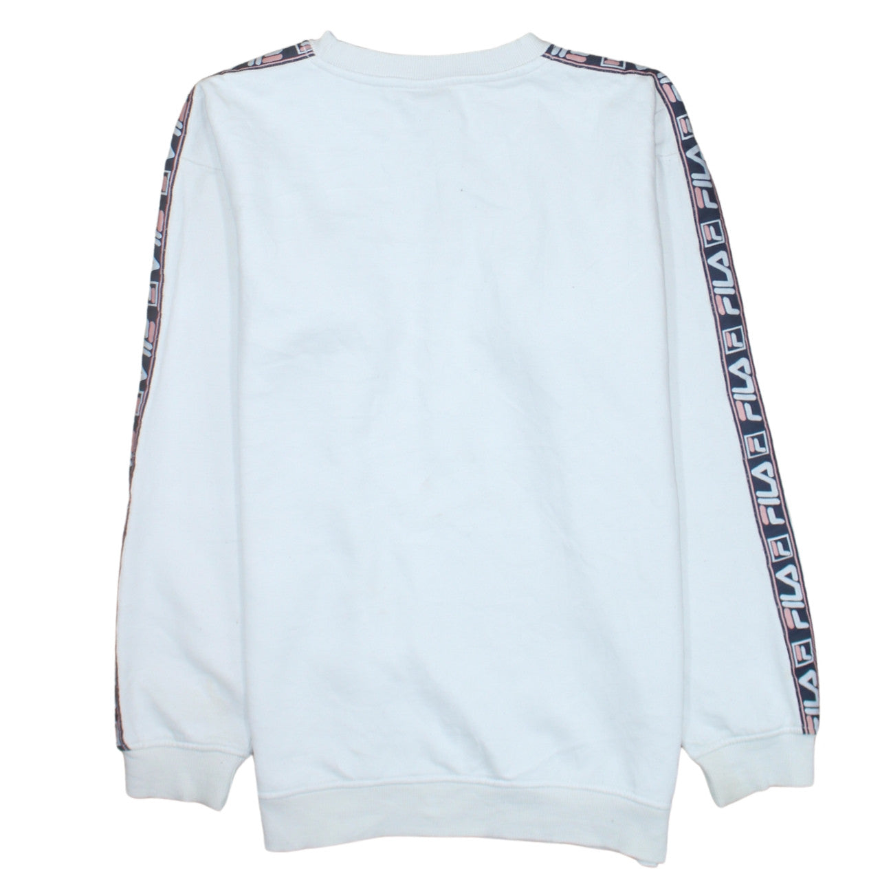 Fila Mens White Logo Pullover Sweatshirt Size L