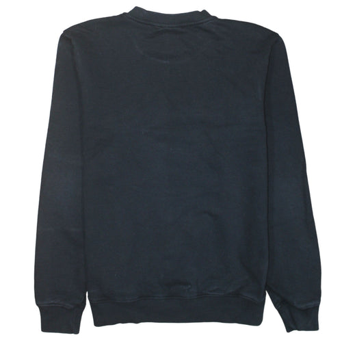 Napapijri Men’s Blue Crew Neck Sweatshirt Size S Embroidered Logo